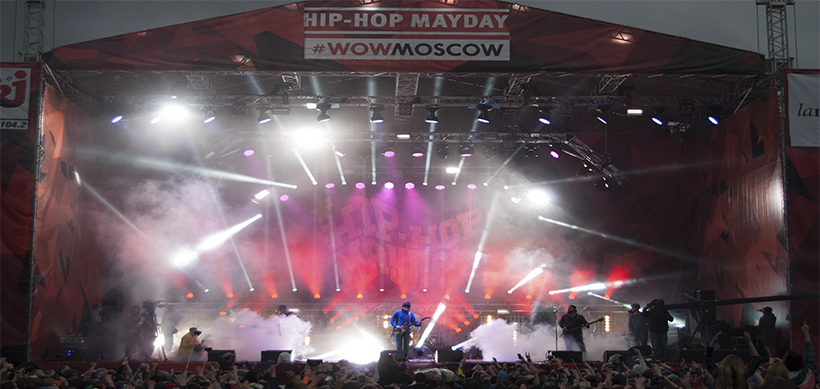 Фестиваль Hip-Hop MAYDAY 2015. Звуковое и световое оборудование.